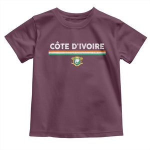 Côte D'ivoire Elephant Sporty Ivory Coast Flag Toddler T Shirt