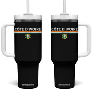 Côte D'ivoire Elephant Sporty Ivory Coast Flag Tumbler With Handle TS11 One Size: 40 oz Black Print Your Wear