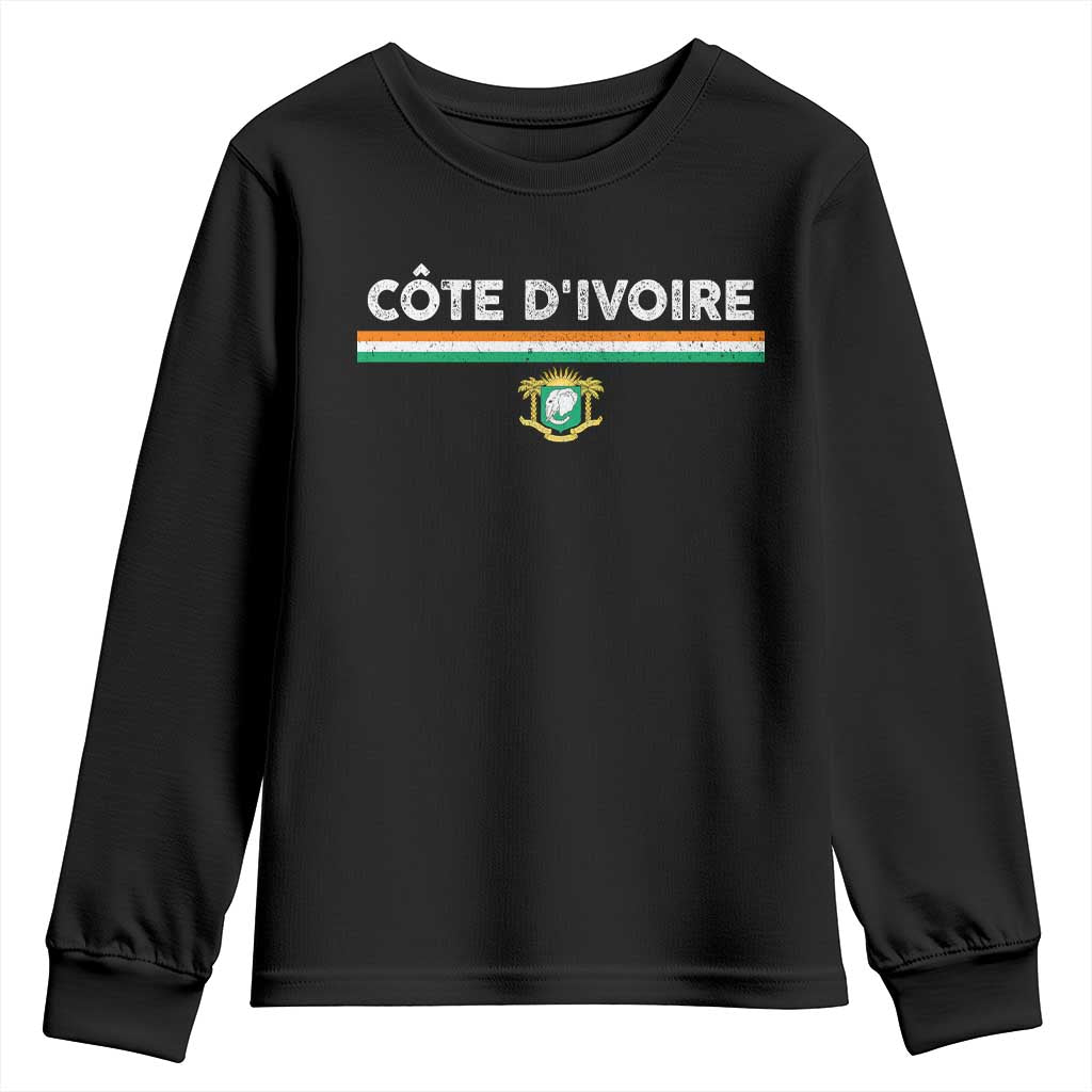 Côte D'ivoire Elephant Sporty Ivory Coast Flag Youth Sweatshirt