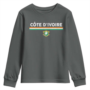Côte D'ivoire Elephant Sporty Ivory Coast Flag Youth Sweatshirt