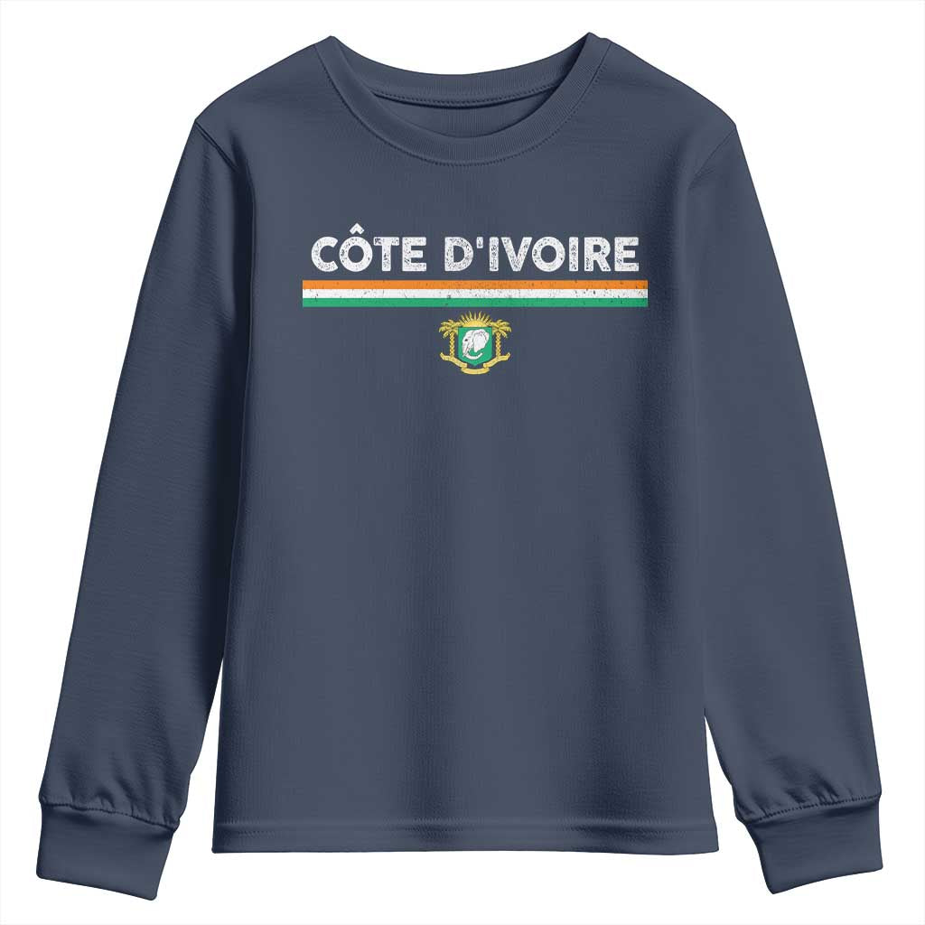 Côte D'ivoire Elephant Sporty Ivory Coast Flag Youth Sweatshirt