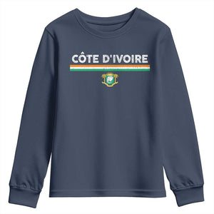 Côte D'ivoire Elephant Sporty Ivory Coast Flag Youth Sweatshirt
