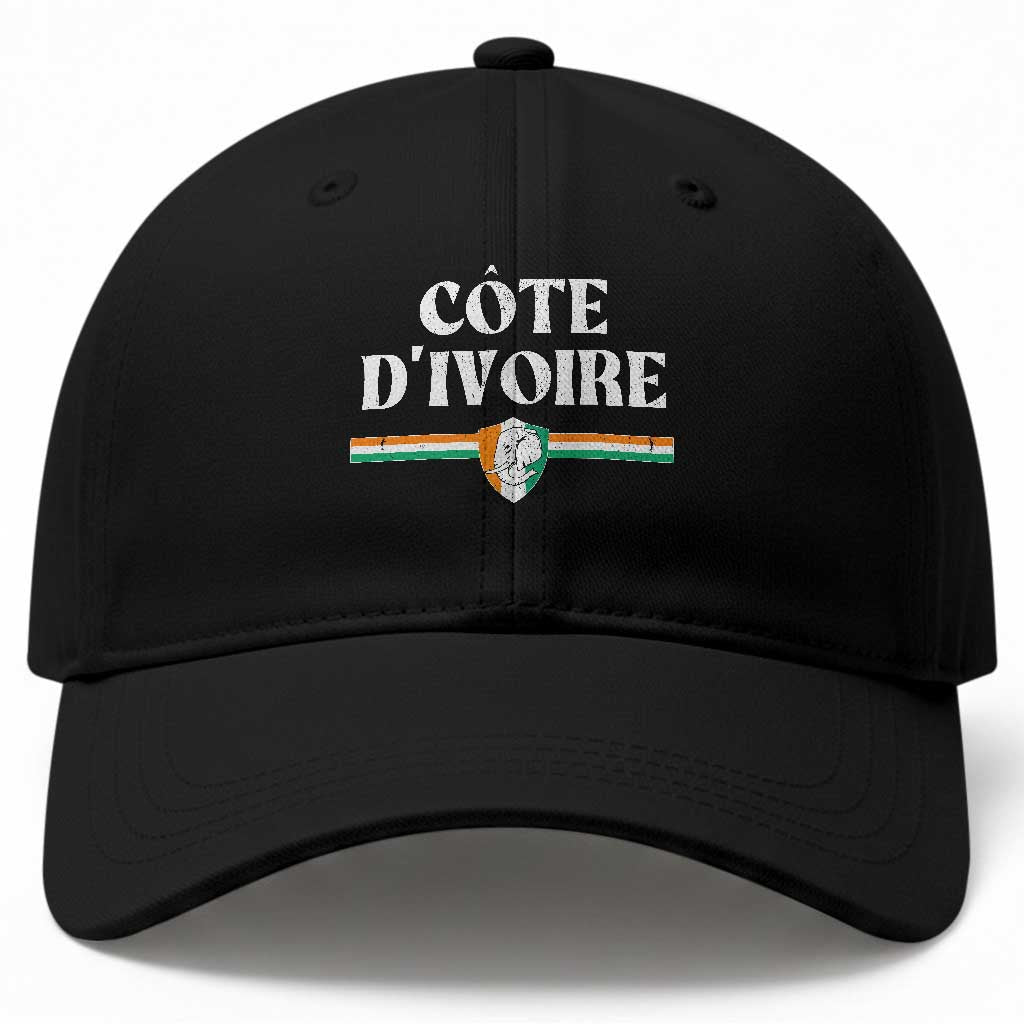 Côte D Ivoire Baseball Cap Flag of Ivory Coast Elephant Crest Football TS11 Print Your Wear