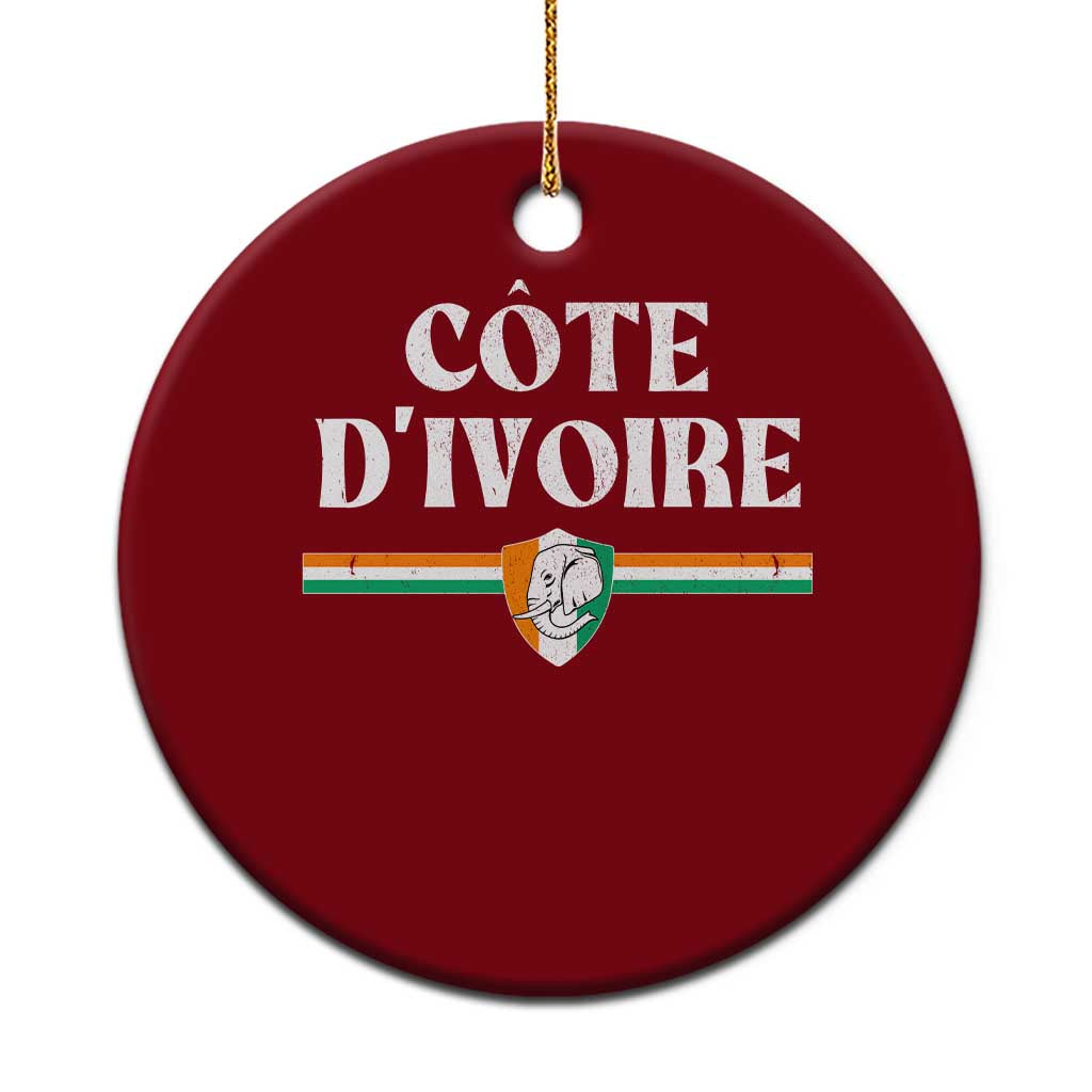 Côte D Ivoire Ceramic Ornament Flag of Ivory Coast Elephant Crest Football