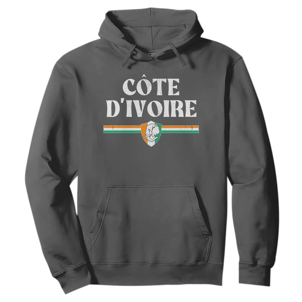 Côte D Ivoire Hoodie Flag of Ivory Coast Elephant Crest Football
