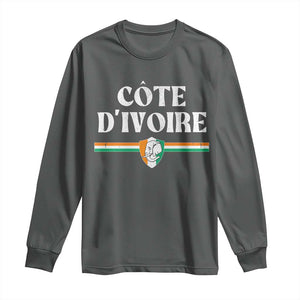 Côte D Ivoire Long Sleeve Shirt Flag of Ivory Coast Elephant Crest Football