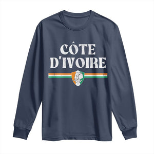 Côte D Ivoire Long Sleeve Shirt Flag of Ivory Coast Elephant Crest Football
