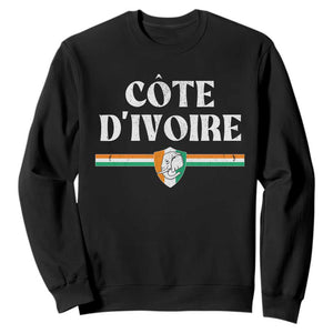 Côte D Ivoire Sweatshirt Flag of Ivory Coast Elephant Crest Football