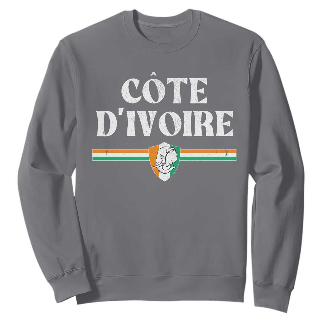 Côte D Ivoire Sweatshirt Flag of Ivory Coast Elephant Crest Football