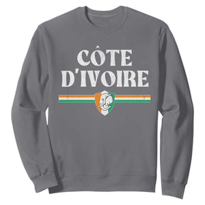 Côte D Ivoire Sweatshirt Flag of Ivory Coast Elephant Crest Football
