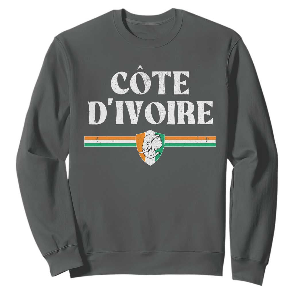 Côte D Ivoire Sweatshirt Flag of Ivory Coast Elephant Crest Football