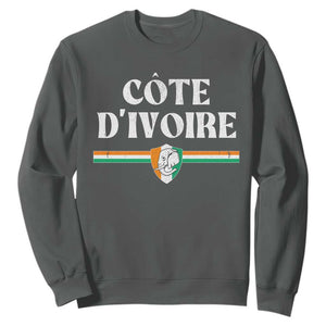 Côte D Ivoire Sweatshirt Flag of Ivory Coast Elephant Crest Football