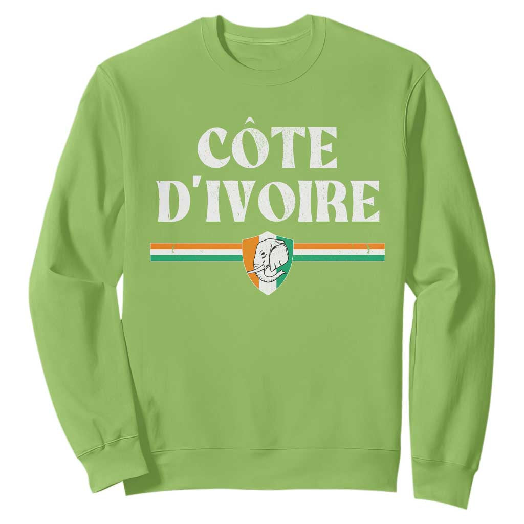 Côte D Ivoire Sweatshirt Flag of Ivory Coast Elephant Crest Football