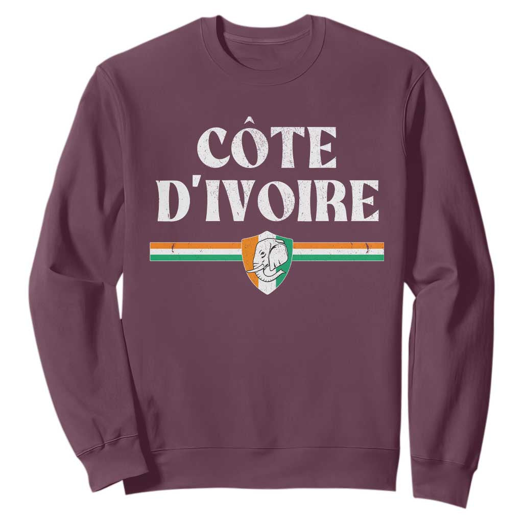 Côte D Ivoire Sweatshirt Flag of Ivory Coast Elephant Crest Football