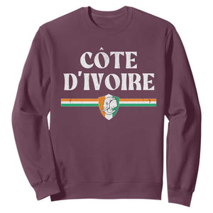 Côte D Ivoire Sweatshirt Flag of Ivory Coast Elephant Crest Football