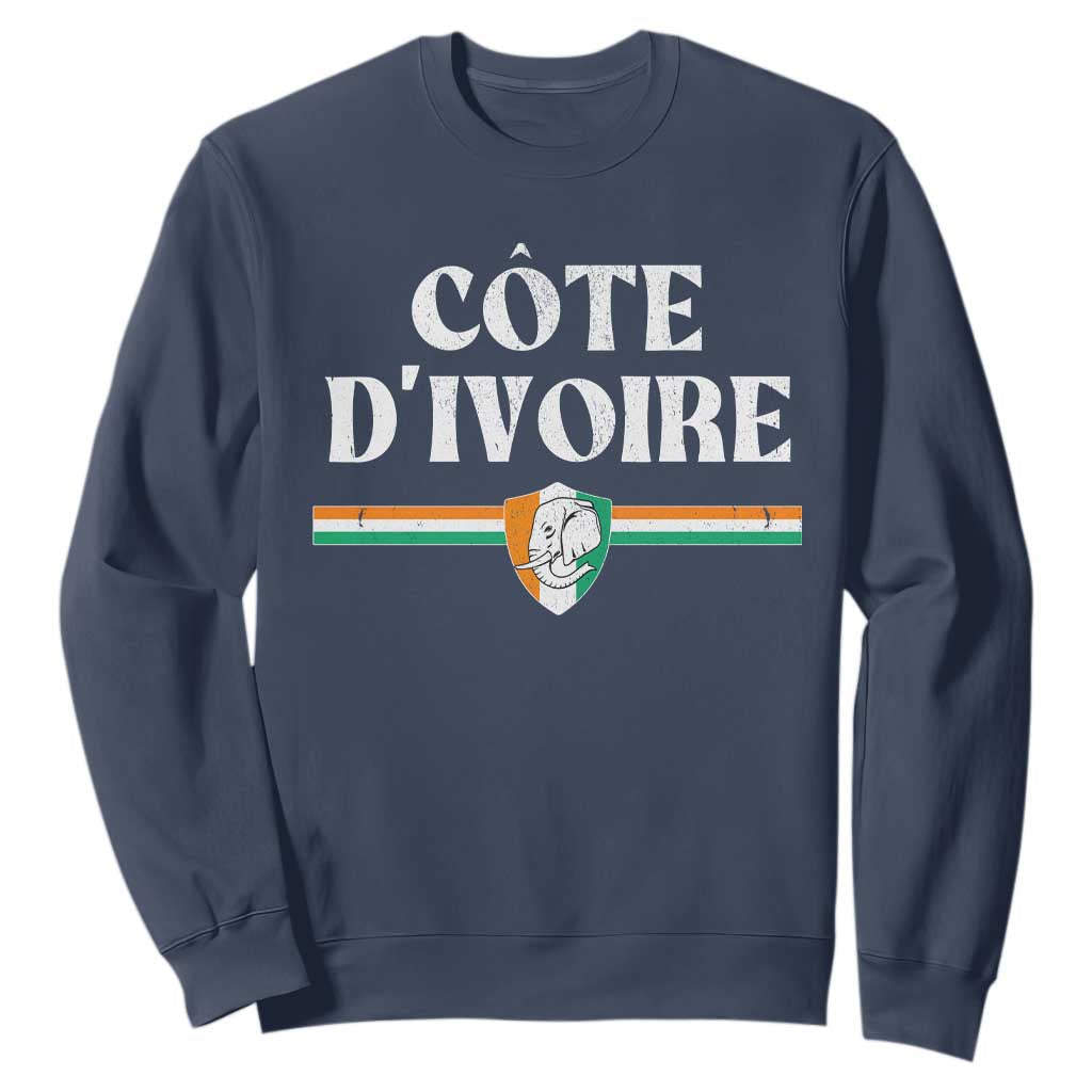 Côte D Ivoire Sweatshirt Flag of Ivory Coast Elephant Crest Football