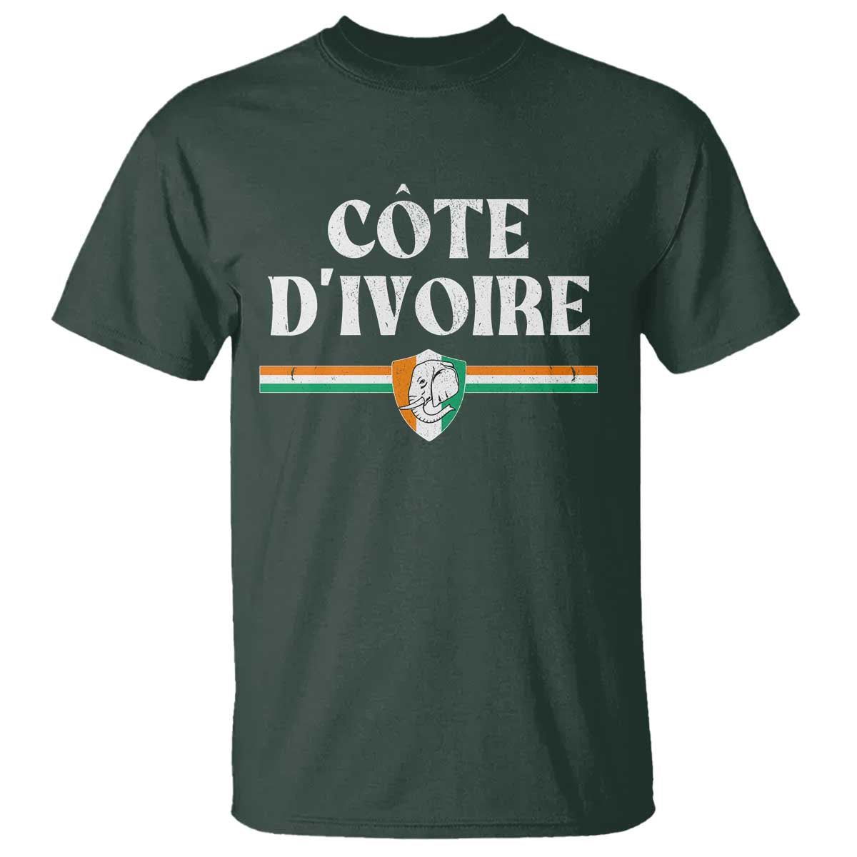 Côte D Ivoire T Shirt Flag of Ivory Coast Elephant Crest Football