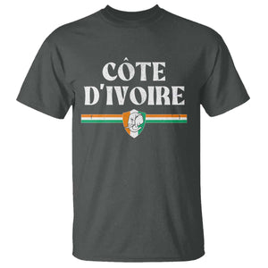 Côte D Ivoire T Shirt Flag of Ivory Coast Elephant Crest Football