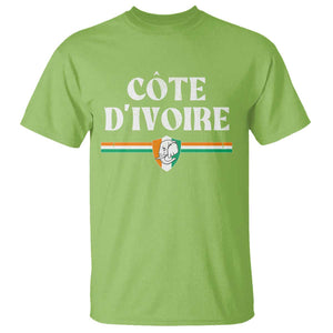 Côte D Ivoire T Shirt Flag of Ivory Coast Elephant Crest Football