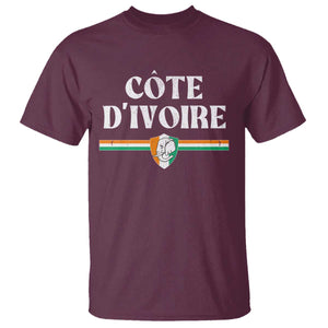 Côte D Ivoire T Shirt Flag of Ivory Coast Elephant Crest Football