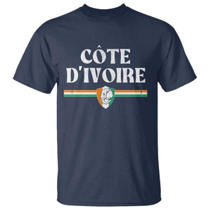 Côte D Ivoire T Shirt Flag of Ivory Coast Elephant Crest Football