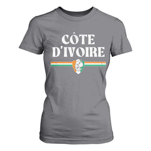 Côte D Ivoire T Shirt For Women Flag of Ivory Coast Elephant Crest Football