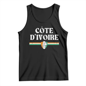 Côte D Ivoire Tank Top Flag of Ivory Coast Elephant Crest Football