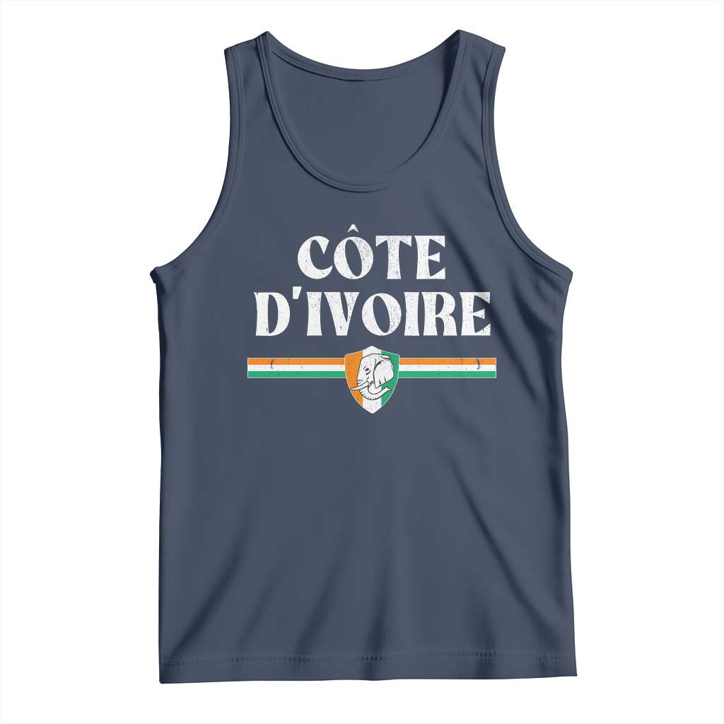 Côte D Ivoire Tank Top Flag of Ivory Coast Elephant Crest Football