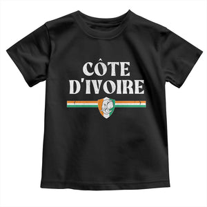 Côte D Ivoire Toddler T Shirt Flag of Ivory Coast Elephant Crest Football