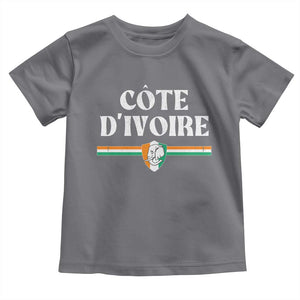 Côte D Ivoire Toddler T Shirt Flag of Ivory Coast Elephant Crest Football