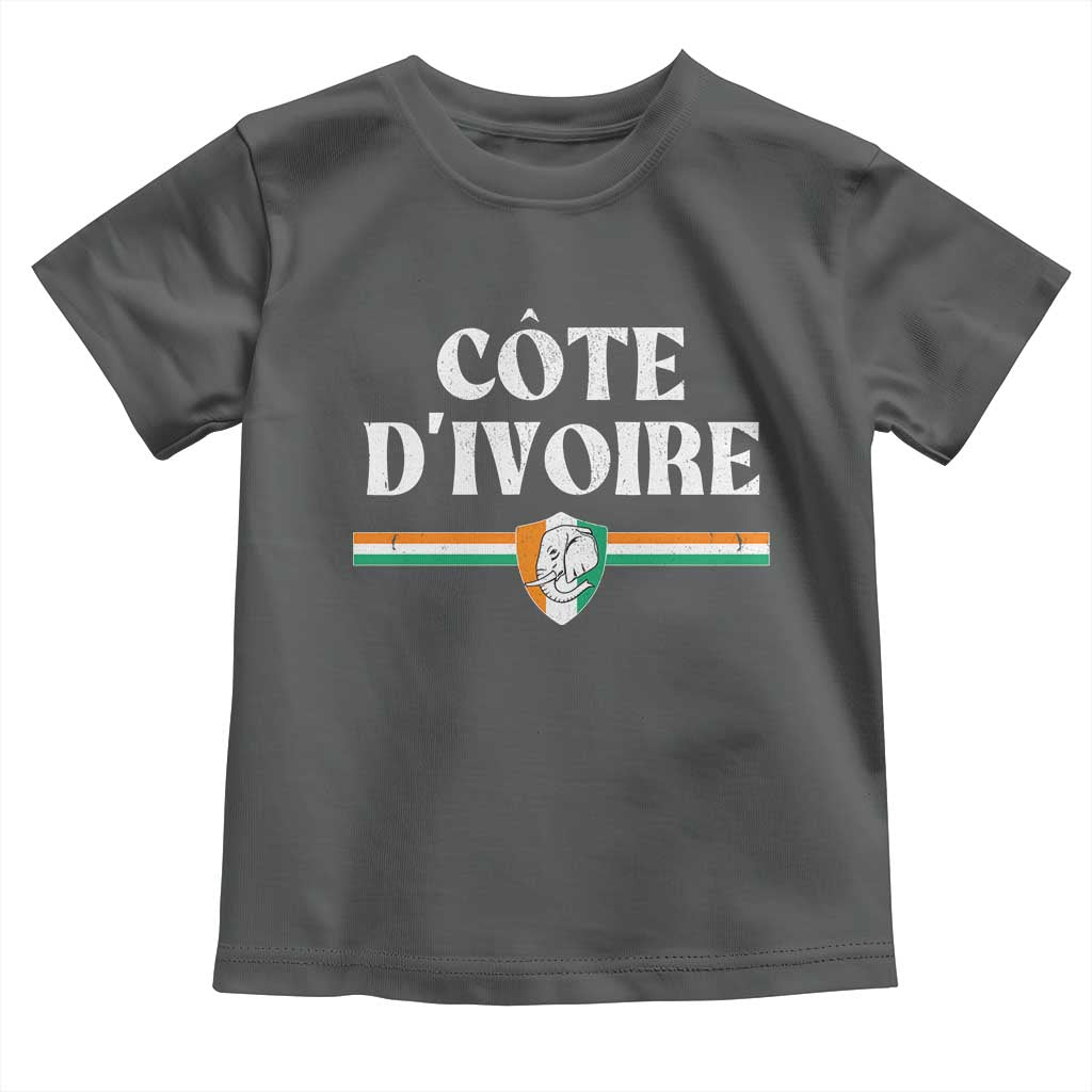 Côte D Ivoire Toddler T Shirt Flag of Ivory Coast Elephant Crest Football
