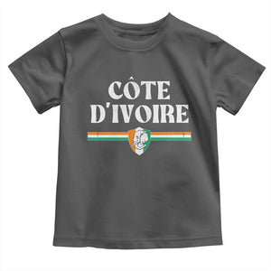 Côte D Ivoire Toddler T Shirt Flag of Ivory Coast Elephant Crest Football