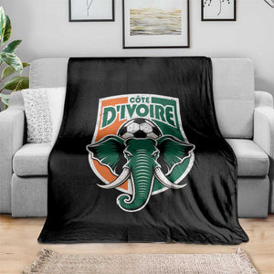Côte D'ivoire Classic Ivory Coast Elephant Football Throw Blanket Ivorians Pride TS11 Print Your Wear