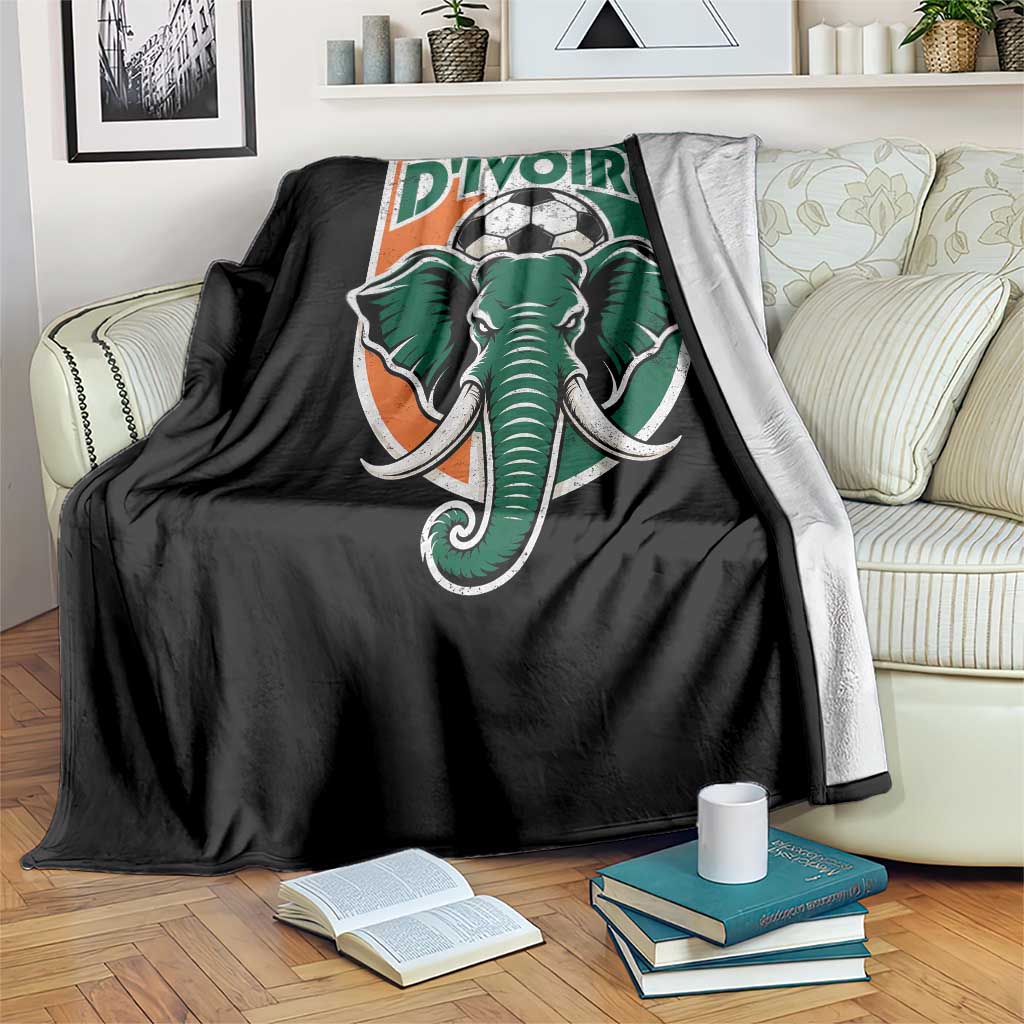 Côte D'ivoire Classic Ivory Coast Elephant Football Throw Blanket Ivorians Pride TS11 Print Your Wear