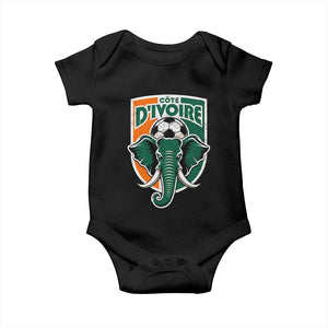 Côte D'ivoire Classic Ivory Coast Elephant Football Baby Onesie Ivorians Pride