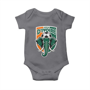 Côte D'ivoire Classic Ivory Coast Elephant Football Baby Onesie Ivorians Pride