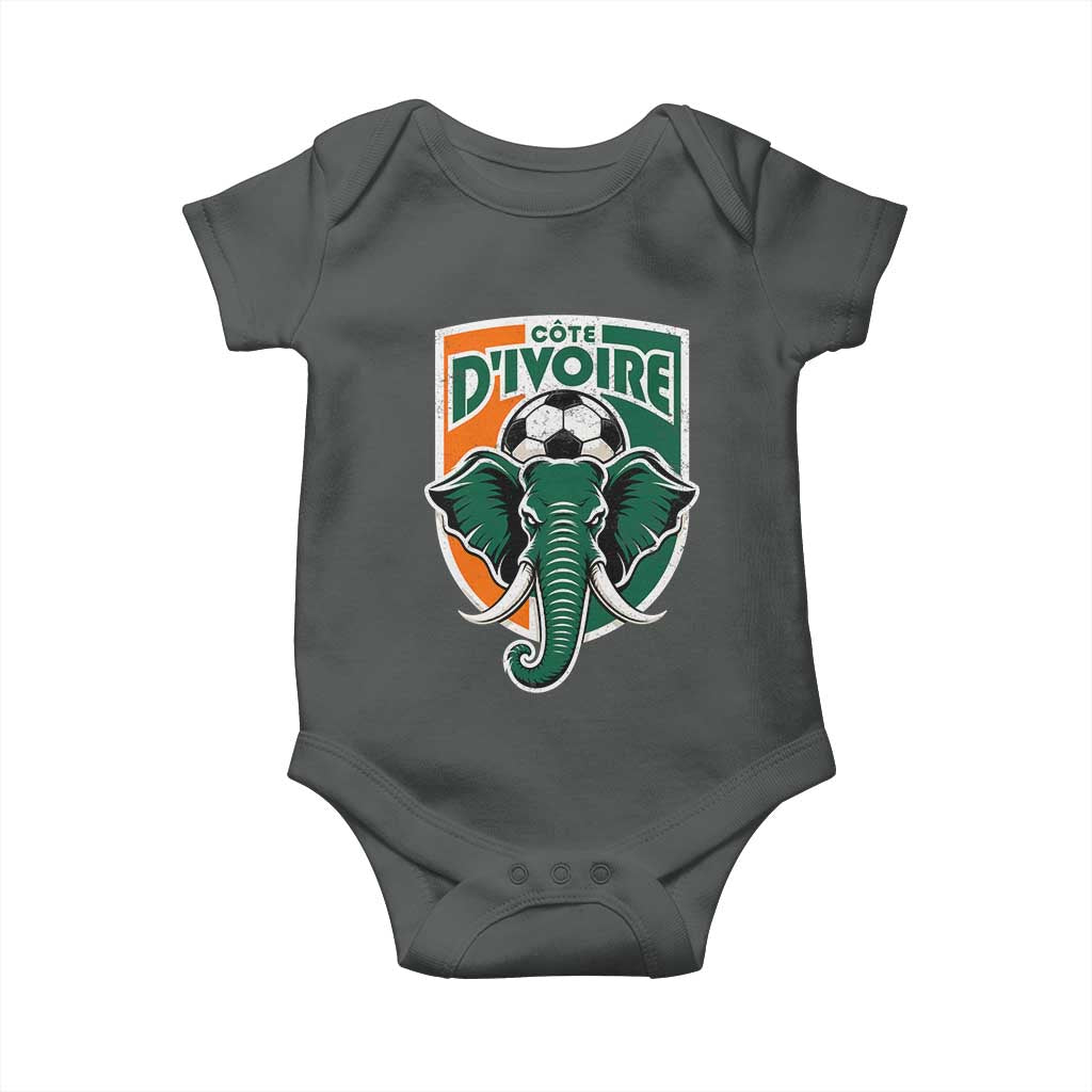 Côte D'ivoire Classic Ivory Coast Elephant Football Baby Onesie Ivorians Pride