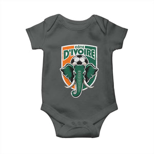 Côte D'ivoire Classic Ivory Coast Elephant Football Baby Onesie Ivorians Pride