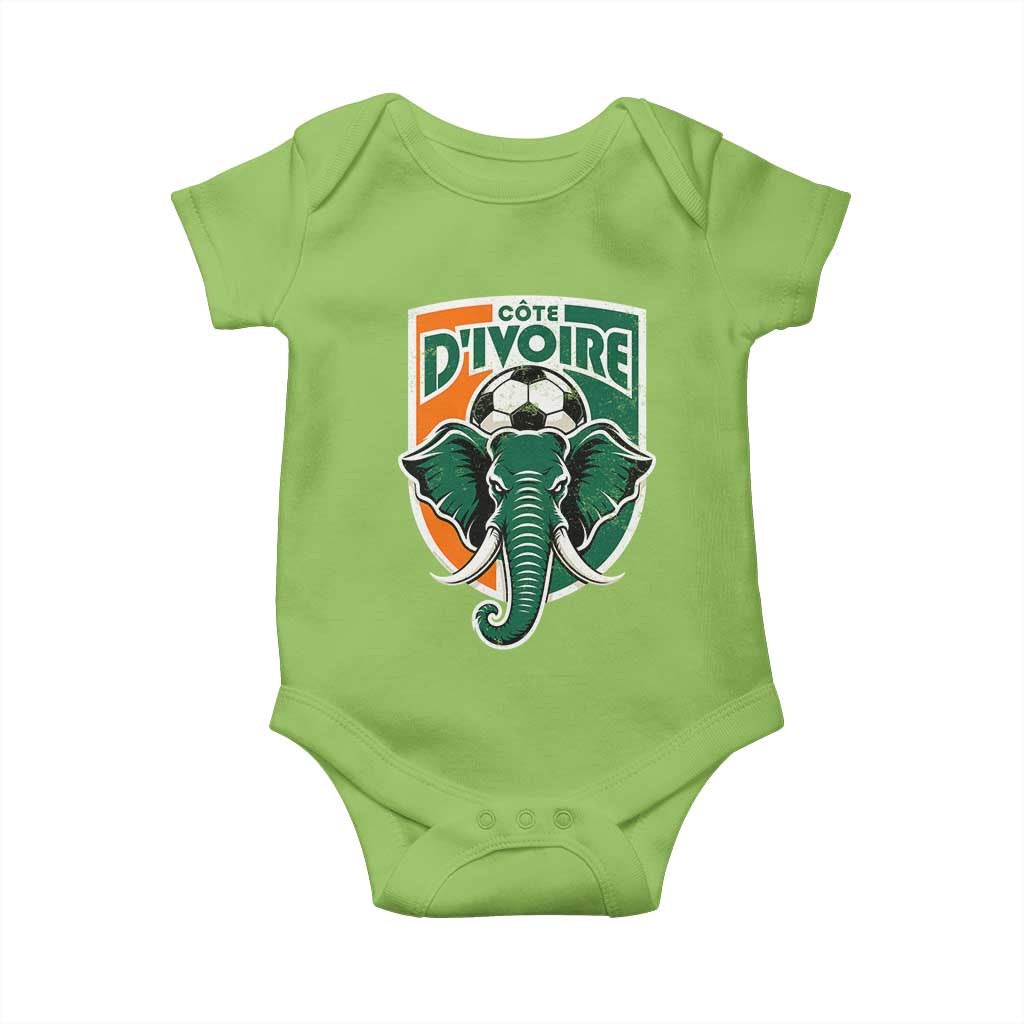Côte D'ivoire Classic Ivory Coast Elephant Football Baby Onesie Ivorians Pride