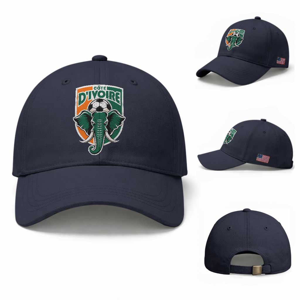 Côte D'ivoire Classic Ivory Coast Elephant Football Baseball Cap Ivorians Pride