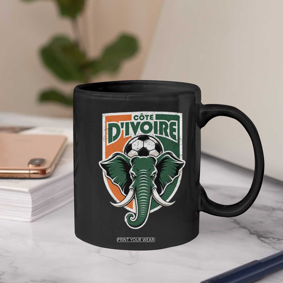Côte D'ivoire Classic Ivory Coast Elephant Football Coffee Mug Ivorians Pride TS11 Print Your Wear