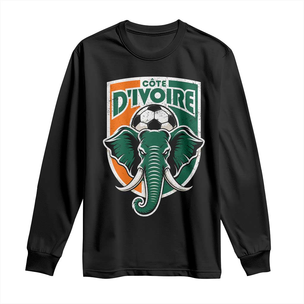 Côte D'ivoire Classic Ivory Coast Elephant Football Long Sleeve Shirt Ivorians Pride