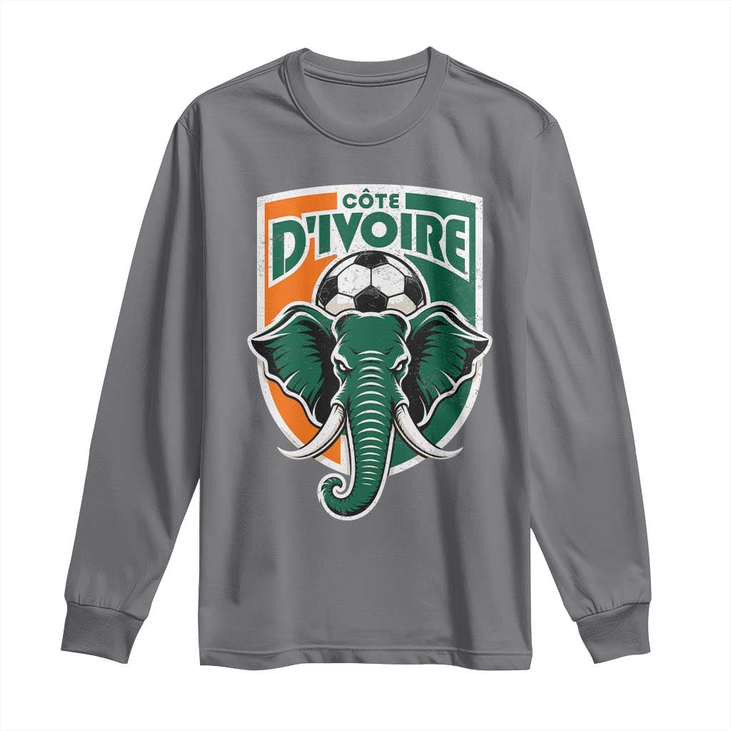 Côte D'ivoire Classic Ivory Coast Elephant Football Long Sleeve Shirt Ivorians Pride