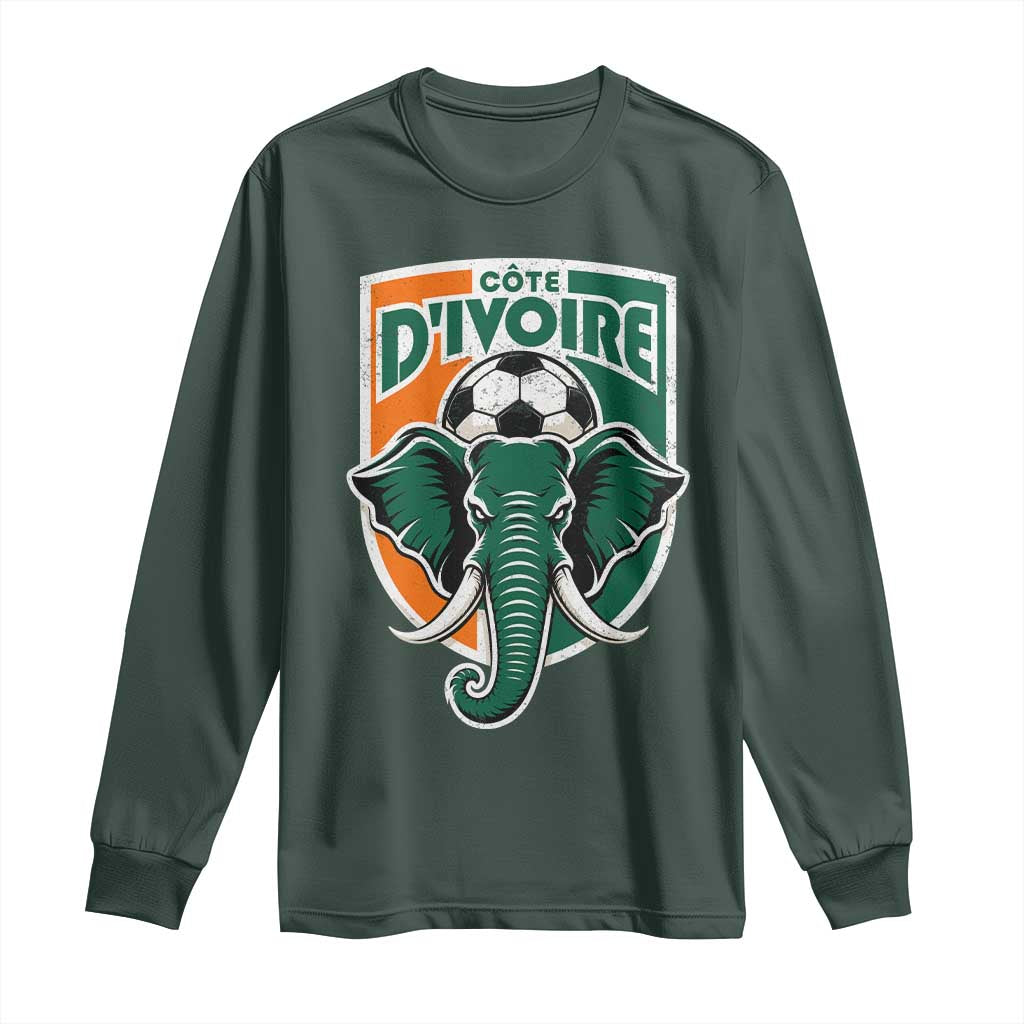 Côte D'ivoire Classic Ivory Coast Elephant Football Long Sleeve Shirt Ivorians Pride