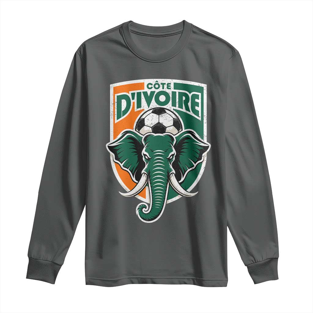 Côte D'ivoire Classic Ivory Coast Elephant Football Long Sleeve Shirt Ivorians Pride