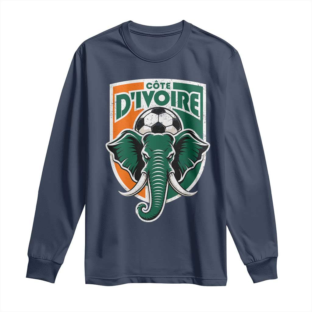 Côte D'ivoire Classic Ivory Coast Elephant Football Long Sleeve Shirt Ivorians Pride