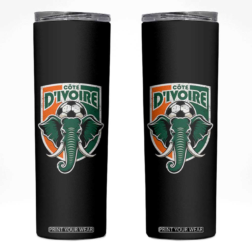 Côte D'ivoire Classic Ivory Coast Elephant Football Skinny Tumbler Ivorians Pride TS11 Black Print Your Wear