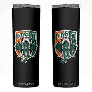 Côte D'ivoire Classic Ivory Coast Elephant Football Skinny Tumbler Ivorians Pride TS11 Black Print Your Wear