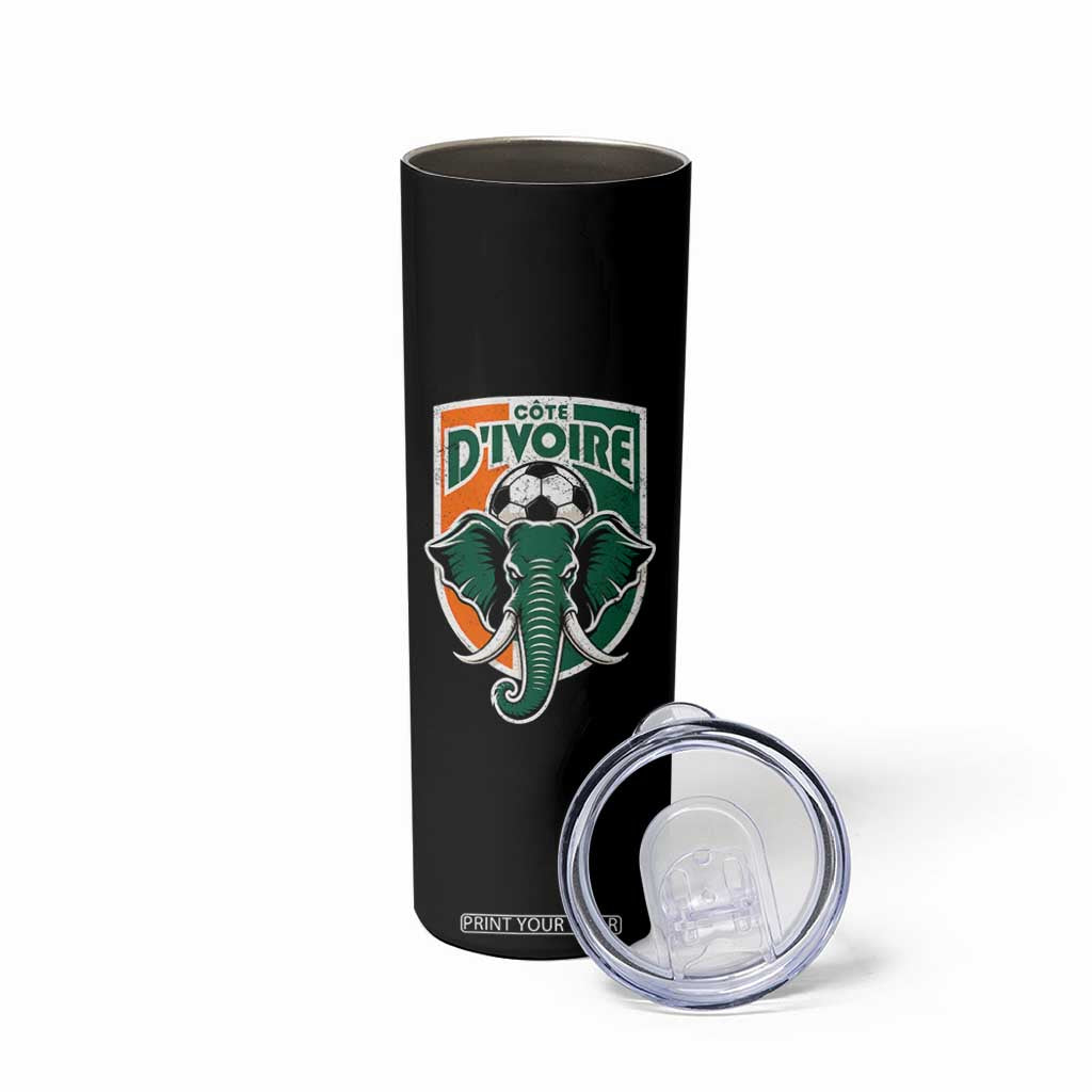 Côte D'ivoire Classic Ivory Coast Elephant Football Skinny Tumbler Ivorians Pride TS11 Print Your Wear