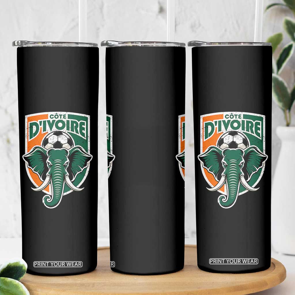 Côte D'ivoire Classic Ivory Coast Elephant Football Skinny Tumbler Ivorians Pride TS11 Print Your Wear